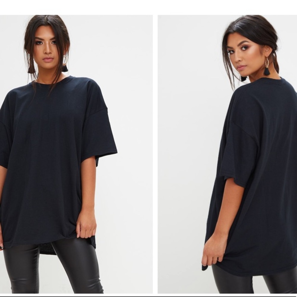 PLT Black Oversized T-Shirt